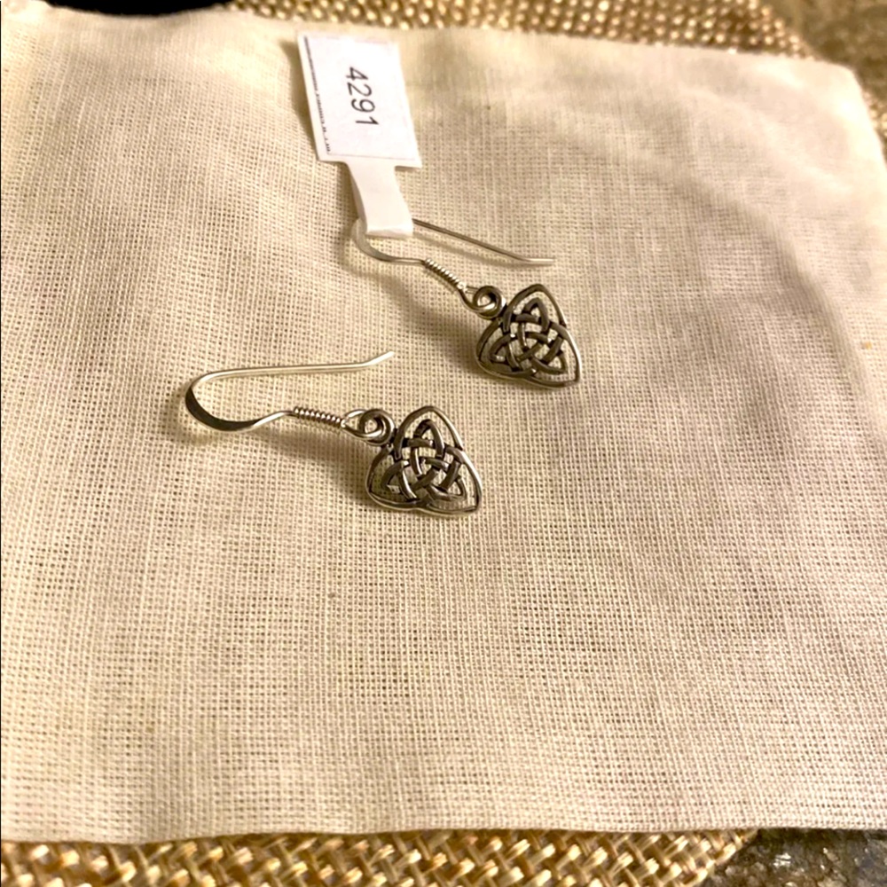Sterling Silver Celtic Endless Knot Earrings